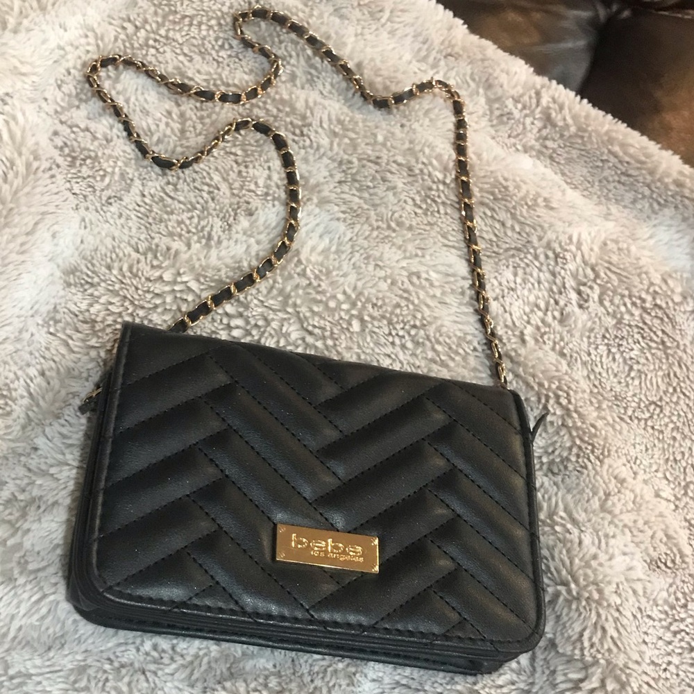 Gently Used Bebe Black Quilted crossbody